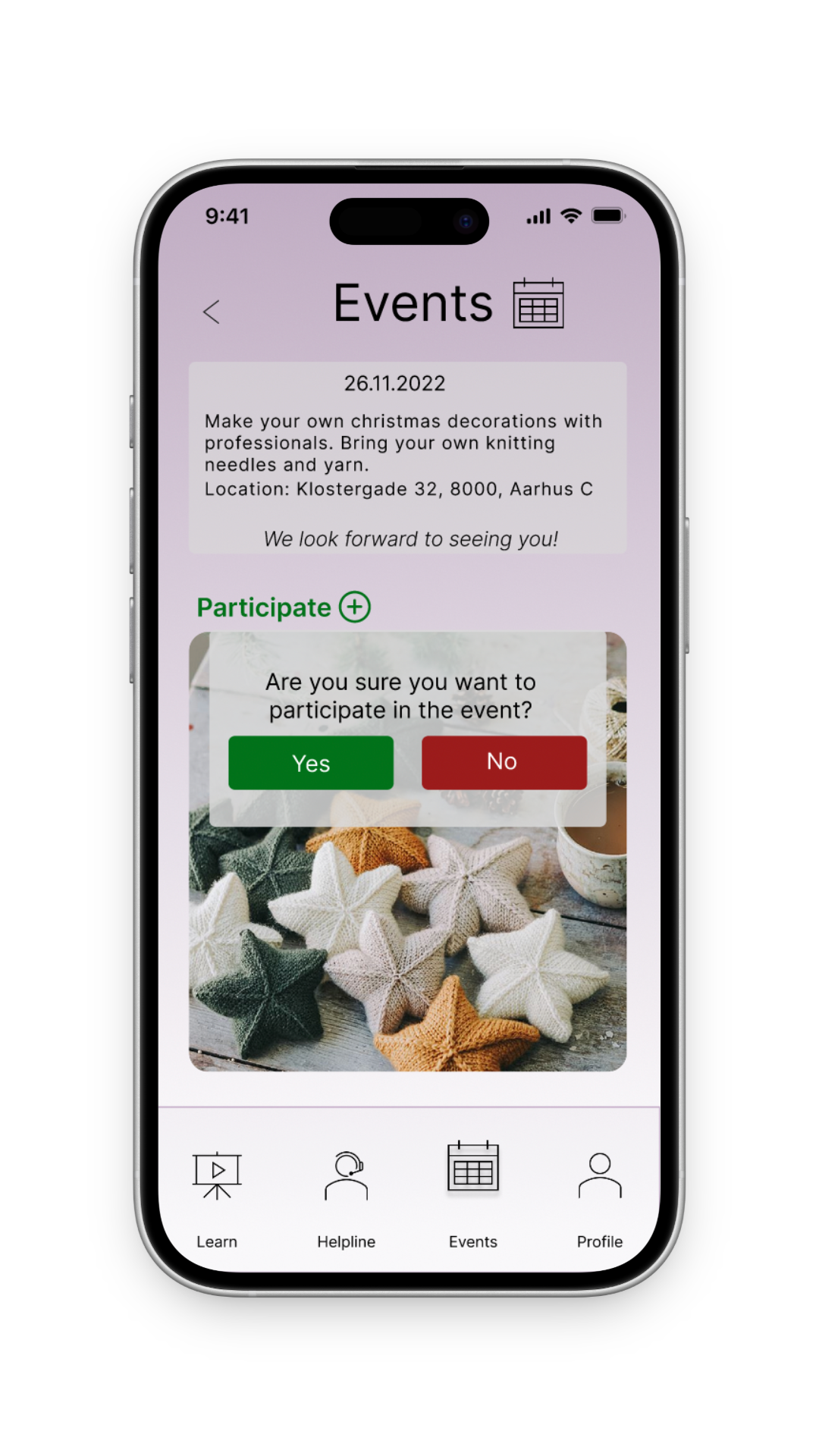 Bekræft deltagelse modal